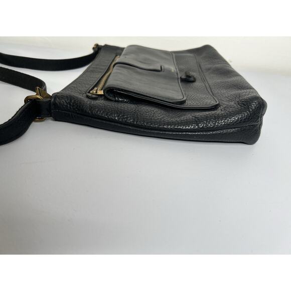 Fossil Kinley Crossbody Black Pebbled Leather Purse - Picture 2 of 16
